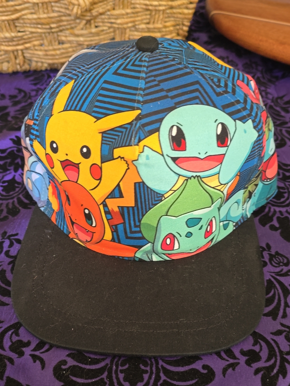 Kids Pokémon Snapback Hat with Black Brim